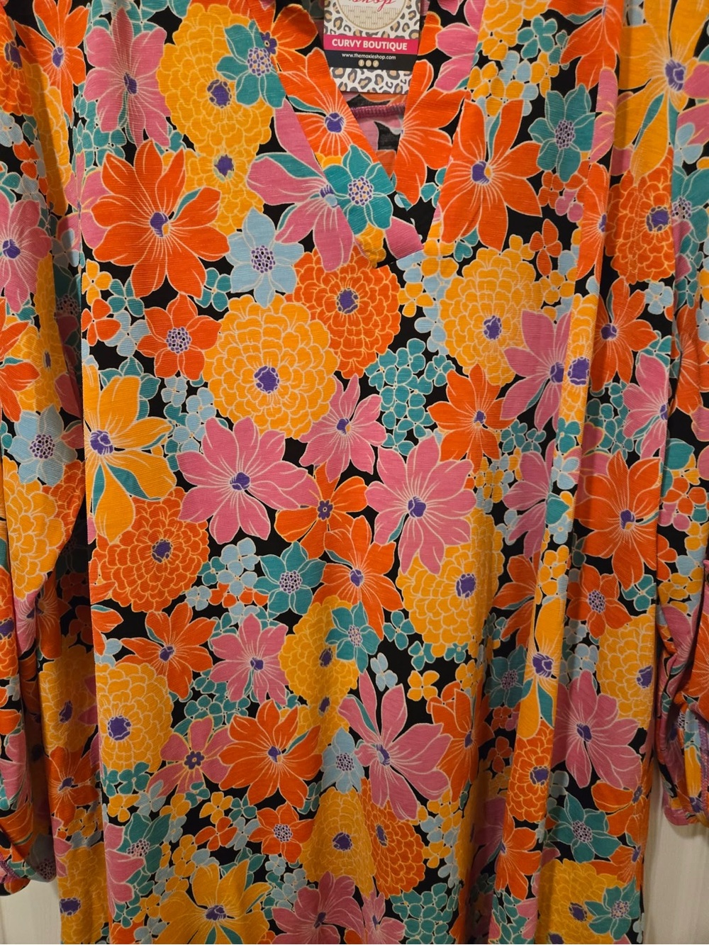 🌸 Dear Scarlett Plus Size Floral Tunic Top | Size 3XL | NWT 🌸 - Picture 4 of 7